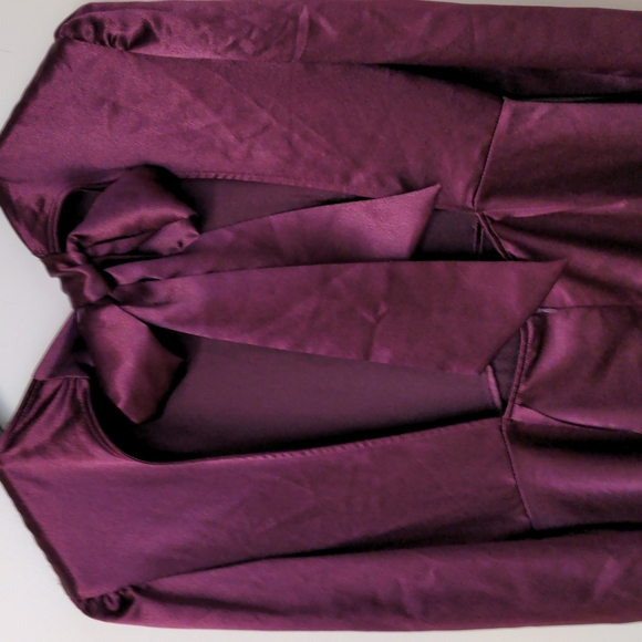 Topshop Satin Tie Back Midi Dress Size 10 - Picture 8 of 12